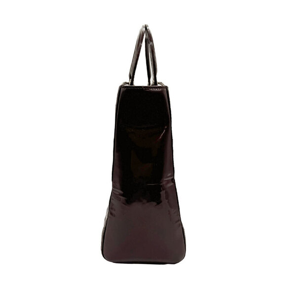 Christian Dior Lady Dior Cannage Patent Vernis leather handbag burgundy - Picture 2 of 5
